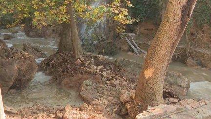 Daños por la DANA en el Monasterio de Piedra. / Aragón TV