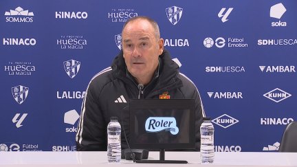 Víctor Fernández, durante su comparecencia tras el partido