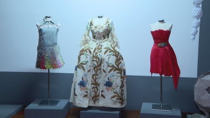 Parte de una exposición de papiroflexia que se muestra en el Museo Origami de Zaragoza