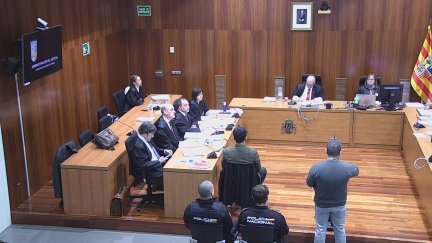 Segunda sesión del juicio en la Audiencia de Zaragoza. / Aragón TV