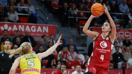 Mariona Ortiz, durante el partido ante Spar Girona