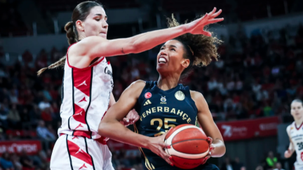 Un momento del partido entre el Casademont y el Fenerbahce