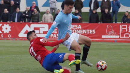Imagen del encuentro ante el Celta Fortuna de la pasada temporada. Foto X de la SD Tarazona