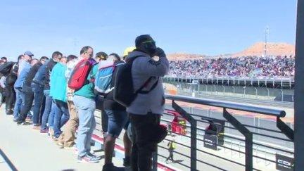 El público durante una de las pruebas celebradas en Motorland Aragón. / Aragón TV