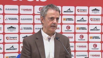 Porfirio Fisac, durante su comparecencia tras el partido