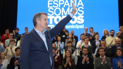 El líder del PP, Alberto Núñez Feijóo, este domingo. / Europa Press