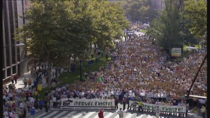 Manifestación histórica de Teruel Existe. / Aragón TV