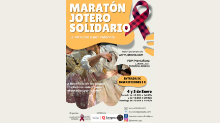 Cartel del maratón jotero solidario. / Asociación Jotéate