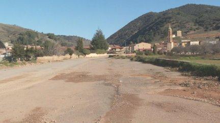 Las tormentas causaron daños en calles, acequias o infraestructuras municipales. / Aragón TV