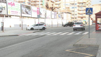 Paso de cebra en el que se ha producido el atropello mortal. / Aragón TV