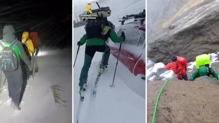 Imágenes de los tres rescates de este fin de semana. / Guardia Civil