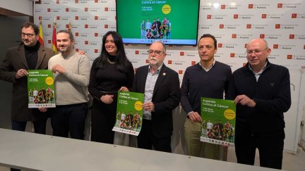 Presentación de "Jugando contra el Cáncer" esta mañana en Huesca