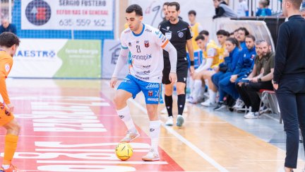 Nacho Gómez en una acción del último partido ante Burela. Fuente: X Wanapix Sala 10