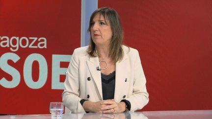 La portavoz socialista, Lola Ranera, en su intervención en el programa Buenos Días Aragón. / Aragón Tv