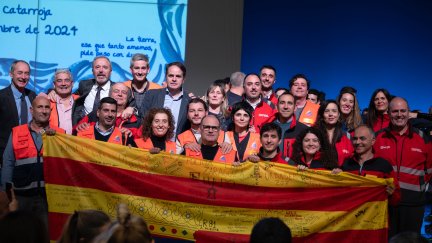 Gala de entrega de la Medalla de Aragón este martes al contingente aragonés en Catarroja. / Gobierno de Aragón
