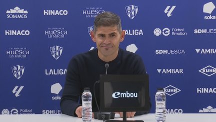 Antonio Hidalgo, durante su comparecencia tras el encuentro.