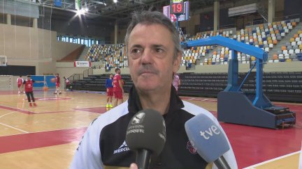 Porfirio Fisac en la rueda de prensa previa al partido ante el Gran Canaria