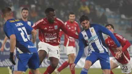 Imagen del encuentro ante la SD Ponferradina. Foto X SD Ponferradina