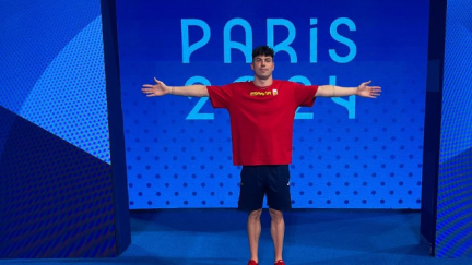 Luis Domínguez durante su paso por los JJOO de París