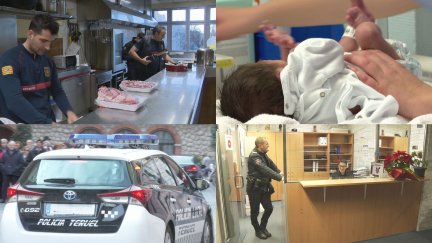 Los trabajadores de servicios esenciales compartirán la Nochebuena con sus compañeros y atendiendo a los ciudadanos. / Aragón TV
