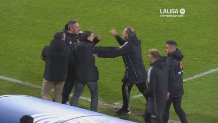 Momentos de tensión en los minutos finales del partido