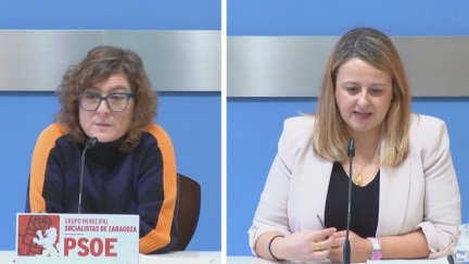 Marta Aparicio (izquierda) y Elena Tomás. / Aragón TV