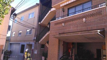 Momento de la intervención de los bomberos en Sestrica. | Diputación de Zaragoza
