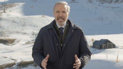 El presidente de Aragón durante su mensaje de fin de año. / Aragón TV