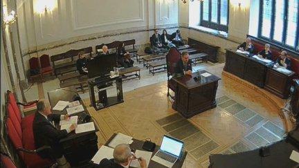 José Luis Ábalos durante su declaración ante el Tribunal Supremo. / Aragón TV