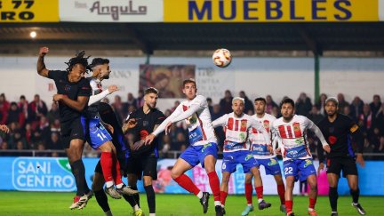 Jugada de ataque del Barcelona en la primera mitad