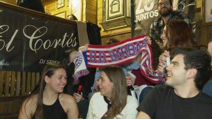 Muchos barbastrenses han seguido el partido desde los establecimientos de la ciudad. / Aragón TV