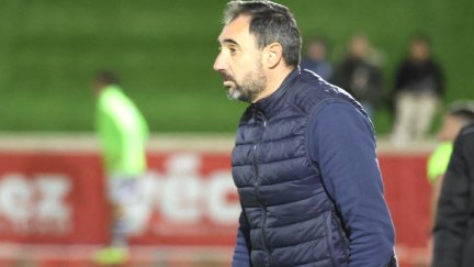 Juanma Barrero durante un encuentro de esta temporada. Foto: SD Tarazona