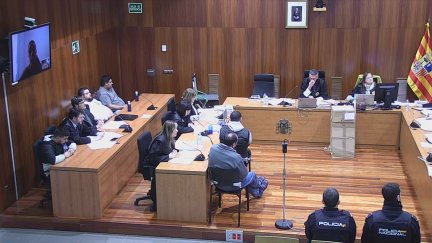 Sesión este jueves del juicio que se celebra en la Audiencia Provincial de Zaragoza. / Aragón TV
