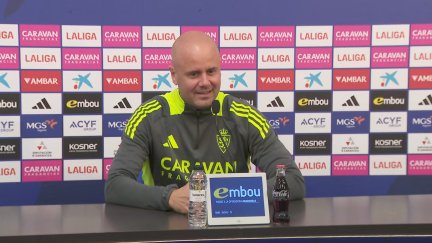 Miguel Ángel Ramírez en la rueda de prensa previa al partido ante Tenerife.