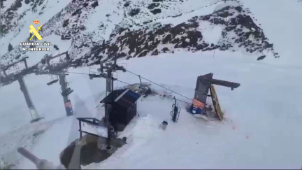 Imagen del punto en el que se ha producido el accidente. / Guardia Civil