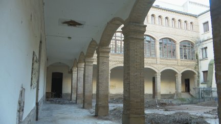 Patio del seminario de Huesca./ Aragón TV