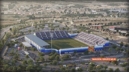 Recreación 3D del estadio modular. / Grupo MLN