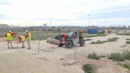 El campo está ubicado en el Parking Norte de la Expo. / Aragón TV