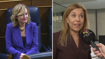 La secretaria general del PSOE Aragón, Pilar Alegría (izq), y la diputada nacional del PP, Ana Alós (dcha).
