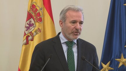 Azcón durante su comparecencia de este viernes.