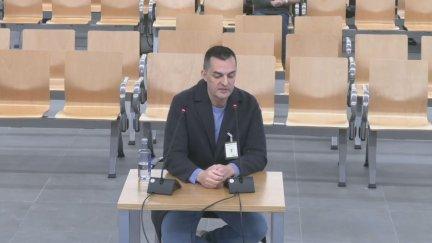 Rafael Hermoso, hermano de Jennifer Hermoso, este miércoles declarando en el juicio. / Aragón TV
