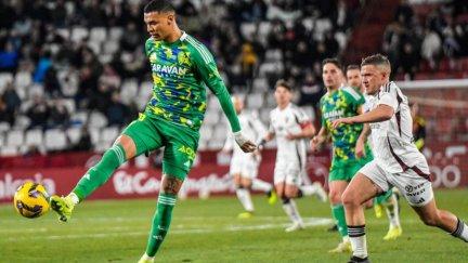 Un momento del partido en Albacete