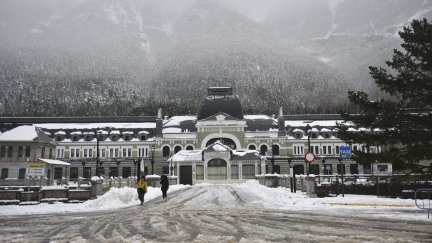 Imagen de archivo de la estación de Canfranc el pasado 30 de enero. / Europa Press