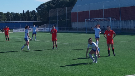 Imagen del partido hoy del ZCFF ante el Osasuna B