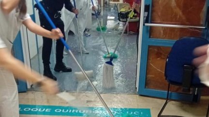 Una fuga de agua caliente ha inutilizado cuatro salas de operaciones en el hospital de Huesca. / Gobierno de Aragón