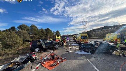 El accidente se ha producido en el kilómetro 15 de la A-138,El accidente se ha producido en el kilómetro 15 de la A-138, en el término municipal de Naval (Huesca). / DPH en el término municipal de El Grado (Huesca). / DPH