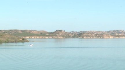 Embalse de Mequinenza el pasado mes de mayo. / Aragón TV