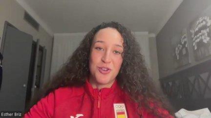 Esther Briz, durante su entrevista con Aragón Deporte