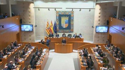 Las Cortes de Aragón celebran este martes el pleno monográfico sobre la financiación autonómica. / Aragón TV