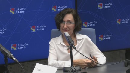 La psiquiatra Isabel Irigoyen este viernes en Aragón Radio. / Aragón TV